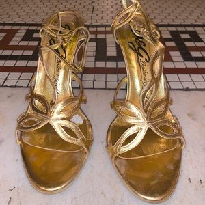 Dolce & Gabbana, Metallic Gold Butterfly Wedges/39